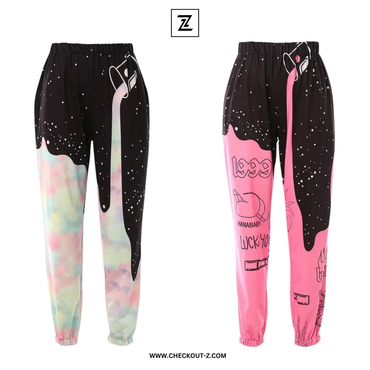 Women's Galactic Splash & Candy Cosmos Joggers Combo