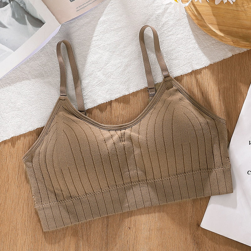 Women's Trendy Striped Bralette Tube Top Bra