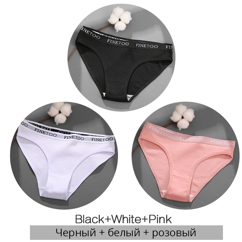 Women's Trendy Solid Cotton Panties 3-Piece Combo